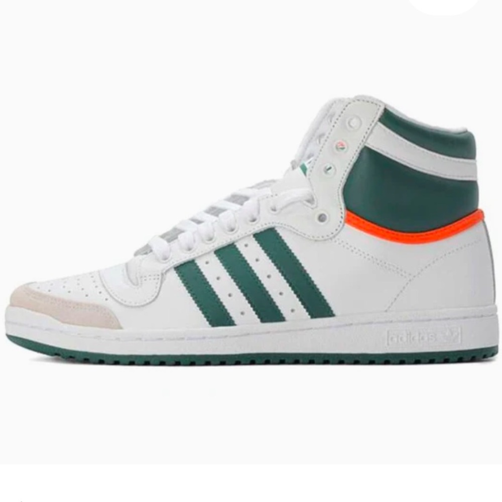 OG Adidas Top Ten Hi Miami Hurricanes Limited Edition Green and Orange